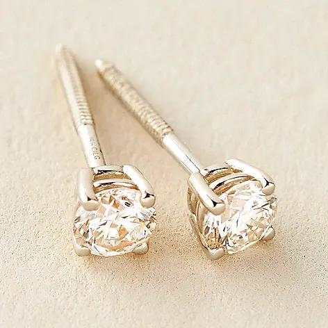 Diamond stud earrings